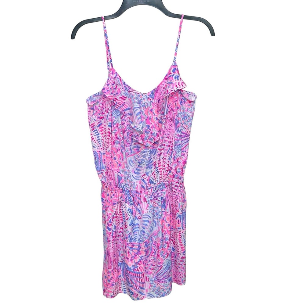 Lilly Pulitzer Women's Size Small Zana Romper Raz‎ Berry See You Soon NWT $138